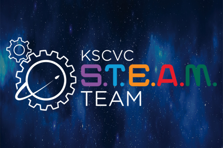 S.T.E.A.M Team Logo for Kennedy Space Center Visitor Complex