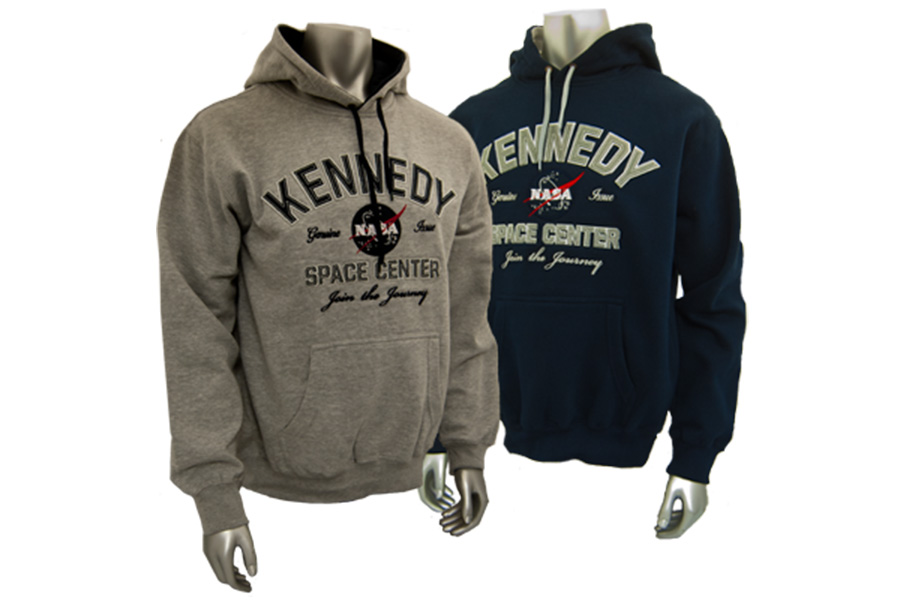 GRay and Blue NASA logo hoodies