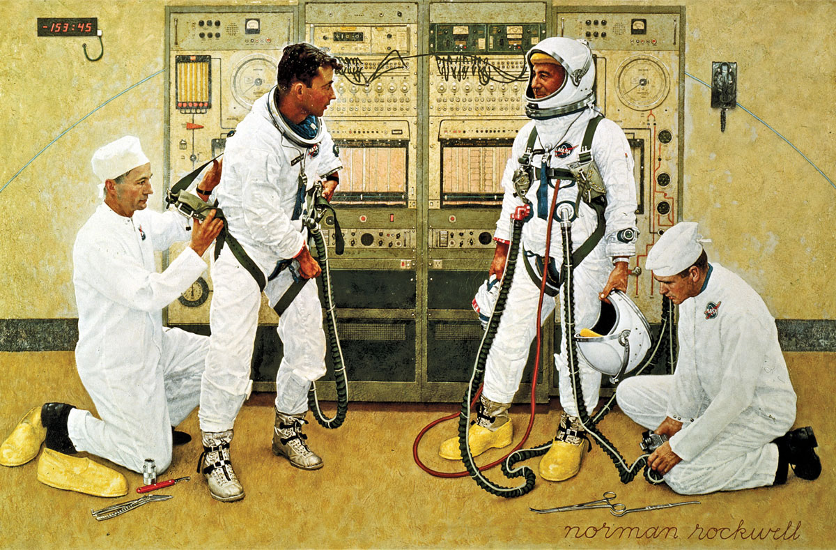 Grissom and Young by Norman Rockwell, 1965