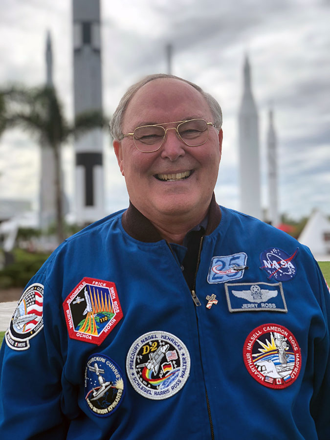 Jerry Ross is a veteran NASA astronaut and joint record holder for most space shuttle flights.