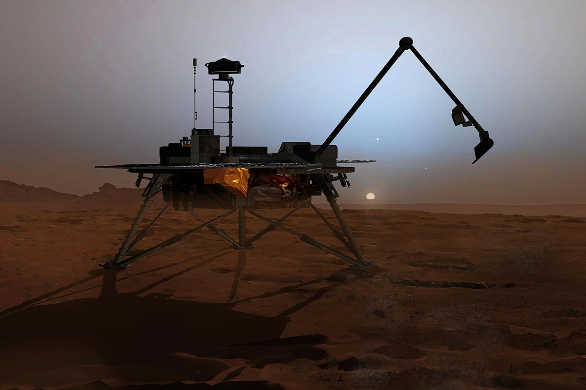 Artist rendering of the Phoenix Mars Lander