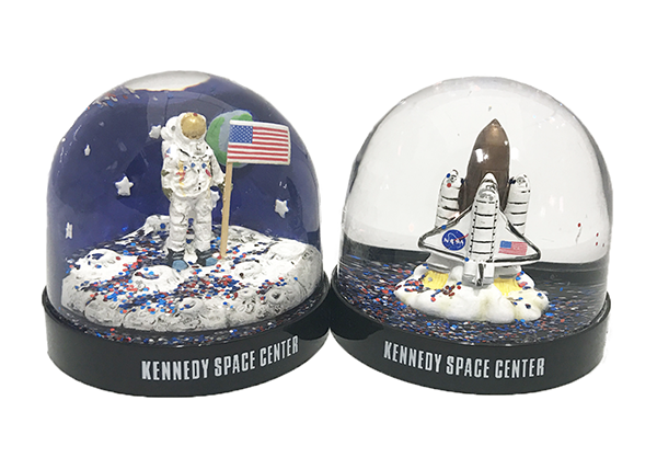 NASA Kennedy Space Center Souvenir Snow Globe Space Rocket Shuttle