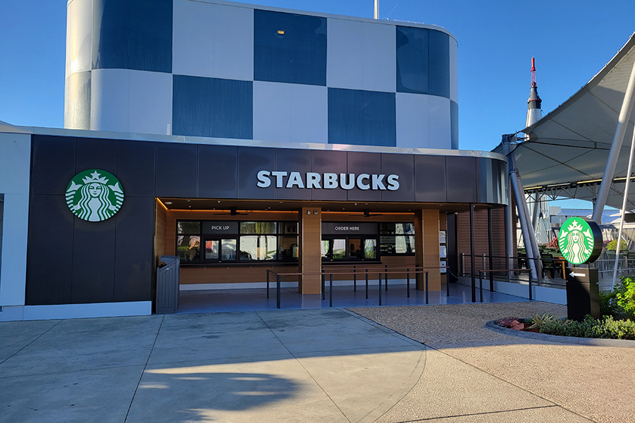 Starbucks storefront at Kennedy Space Center Visitor Complex