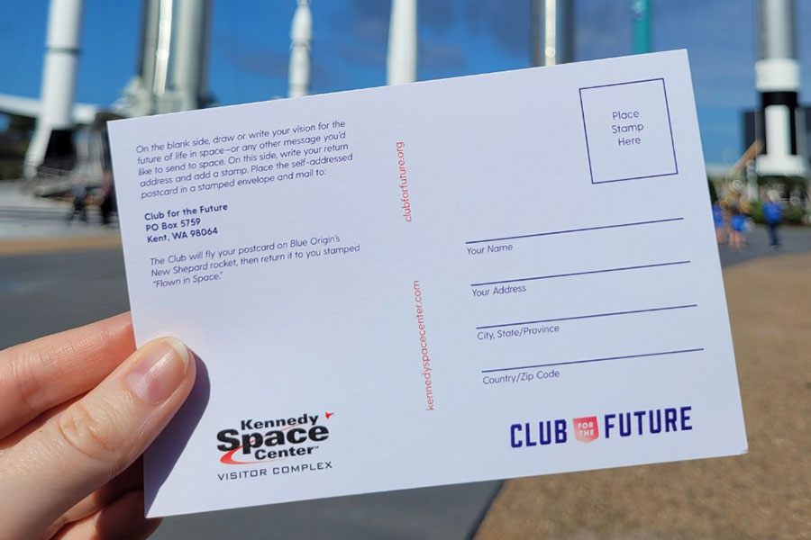 Club for the Future Postcard to Space