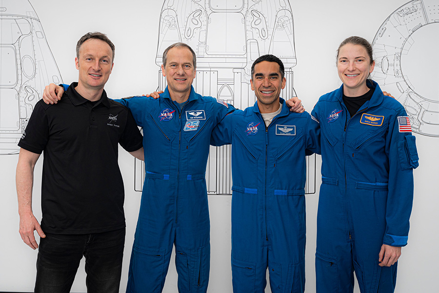 The four astronauts that make up the Crew-3 mission team