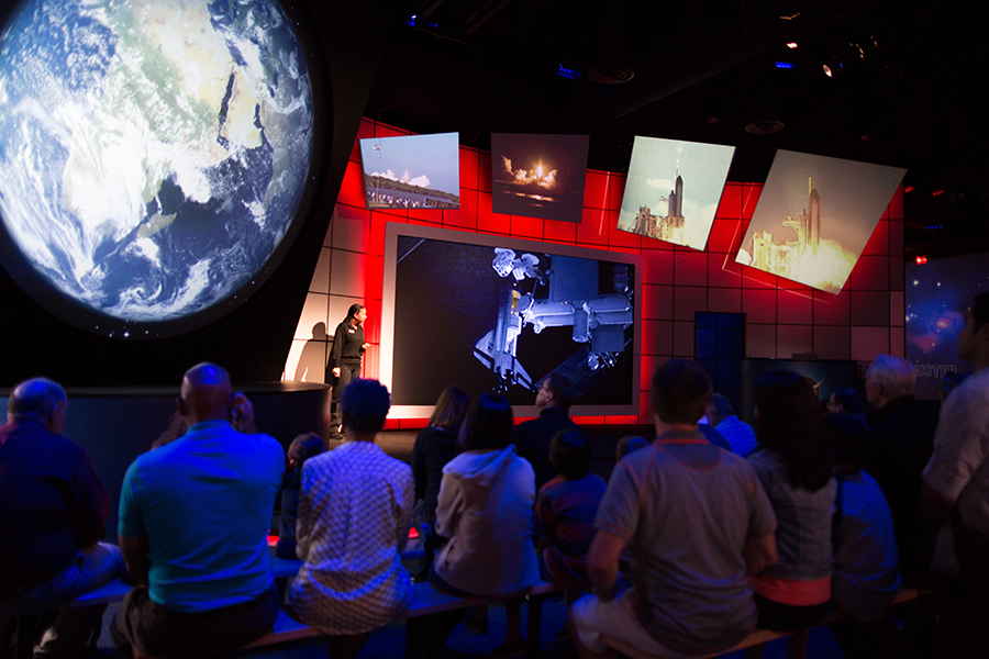 Presentation area inside of Journey to Mars: Launched by United Launch Alliance