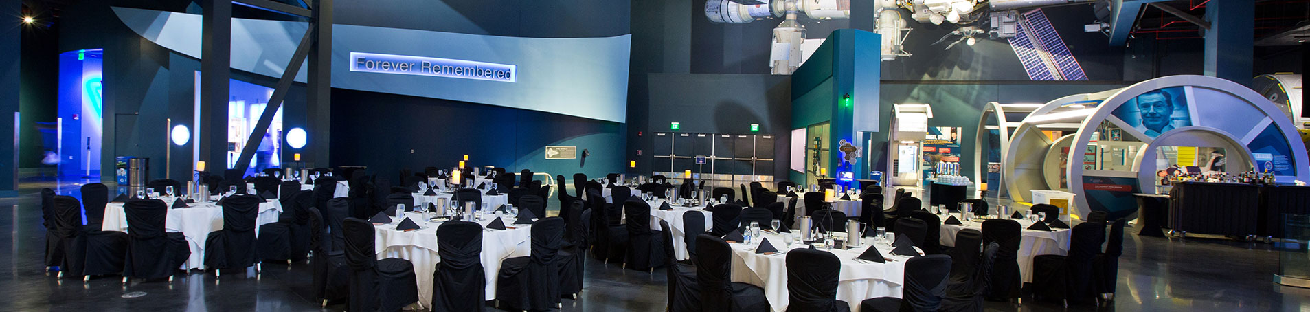 Host your private event beneath the wings of Space Shuttle Atlantis at this unique venue.