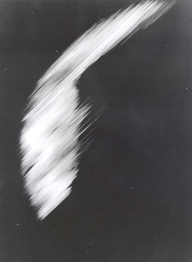 A primeira imagem de satélite da Terra capturada pelo Explorer 6 em 14 de agosto de 1959.
