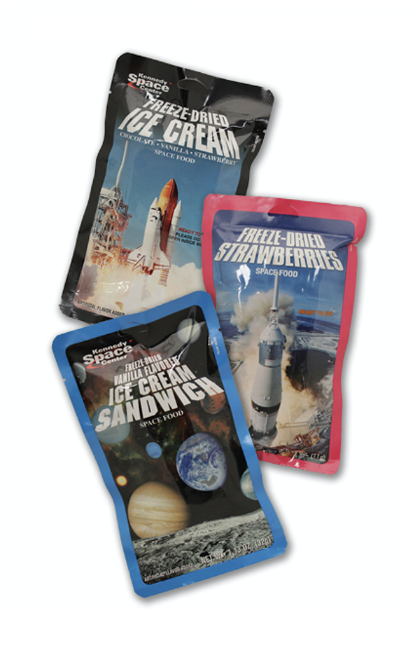 Sorvete liofilizado de astronauta disponível na Space Shop